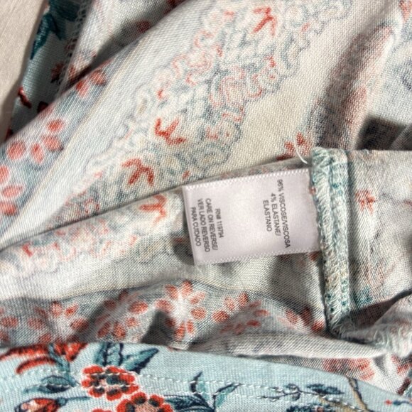 One World Live And Let Live Blouse Tunic Womens Large Flare Short Sleeve - Picture 11 of 16